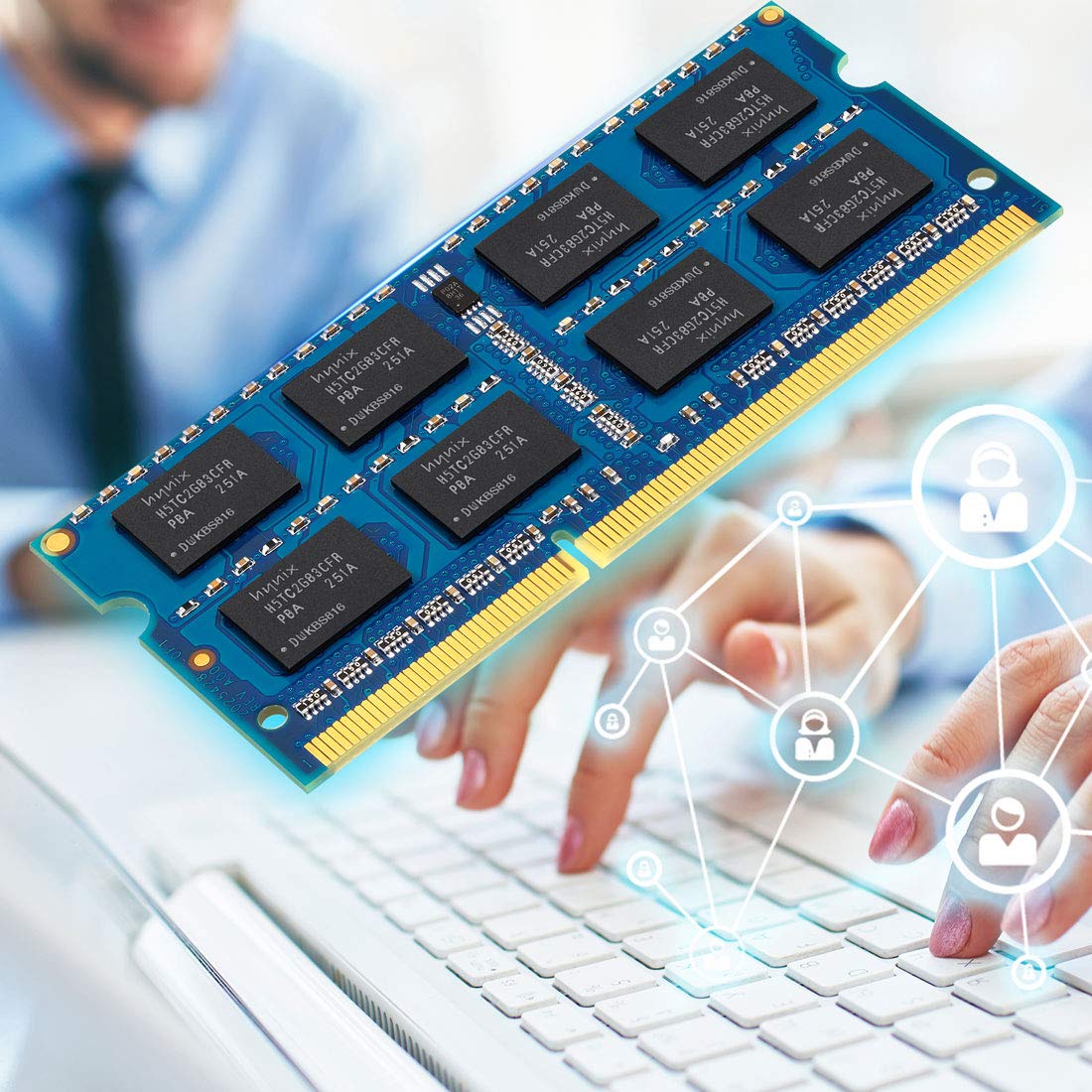 Motoeagle Ddr3 1333Mhz 8Gb Kit (2X4Gb) Pc3 10600S 2Rx8 Pc3 10600 Sodimm 204 Pin 1.5V Laptop Memory